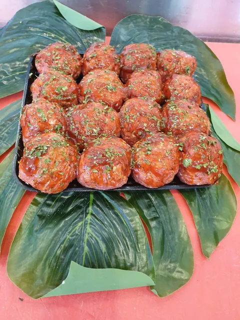 Glazed meatballs at Figtree Fresh Meats