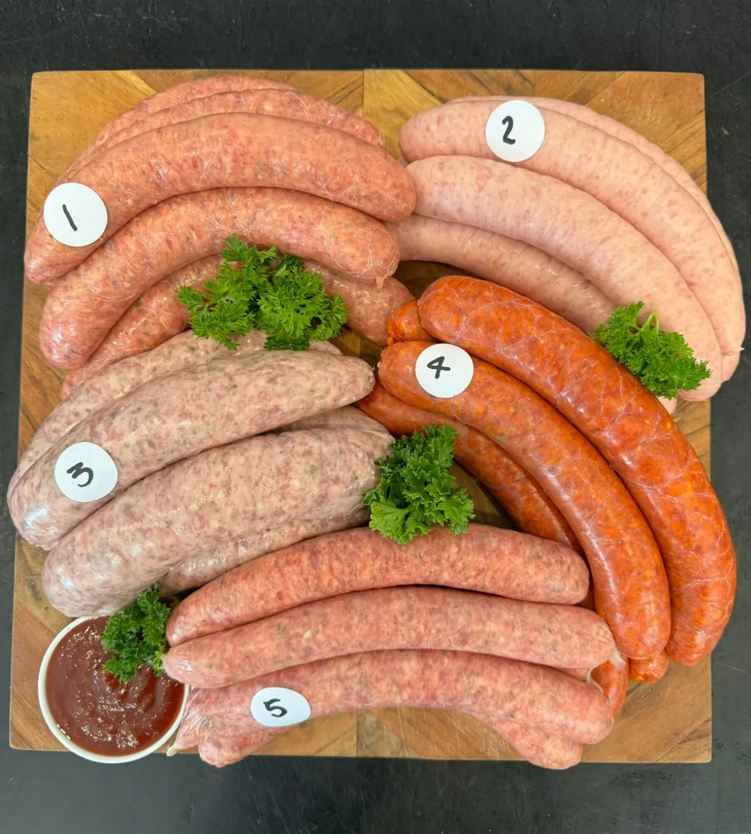 Five house snags at Figtree Fresh Meats