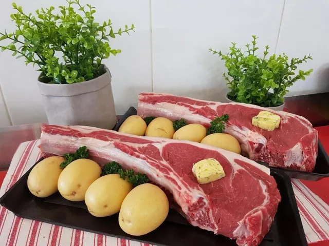 Tomahawk steaks at Figtree Fresh Meats